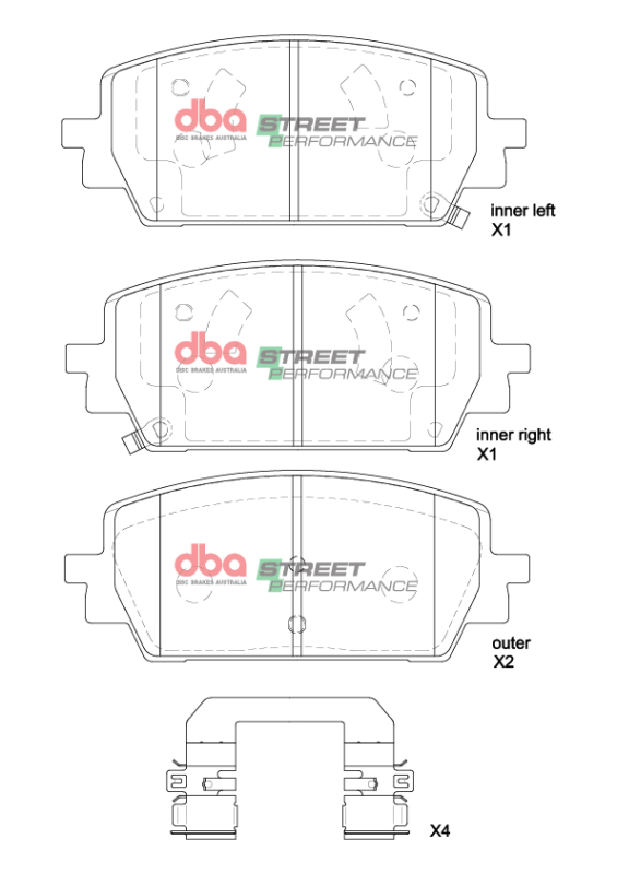 Genesis G80 Brake Pads - Front - DBA - Street Performance - `21-`27