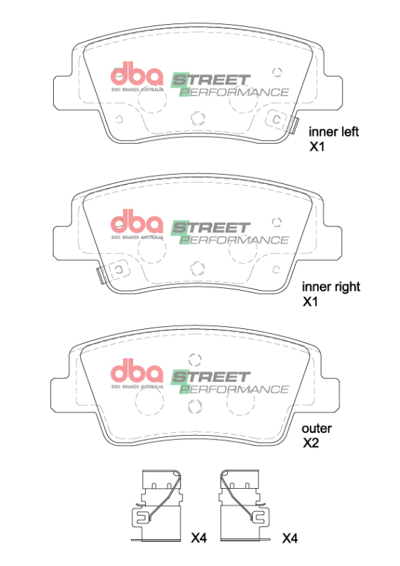 Genesis G80 Brake Pads - Rear - DBA - SP Performance - `21-`22