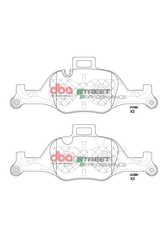 BMW 330i Brake Pads - Front - DBA - Street Performance - `20-`22