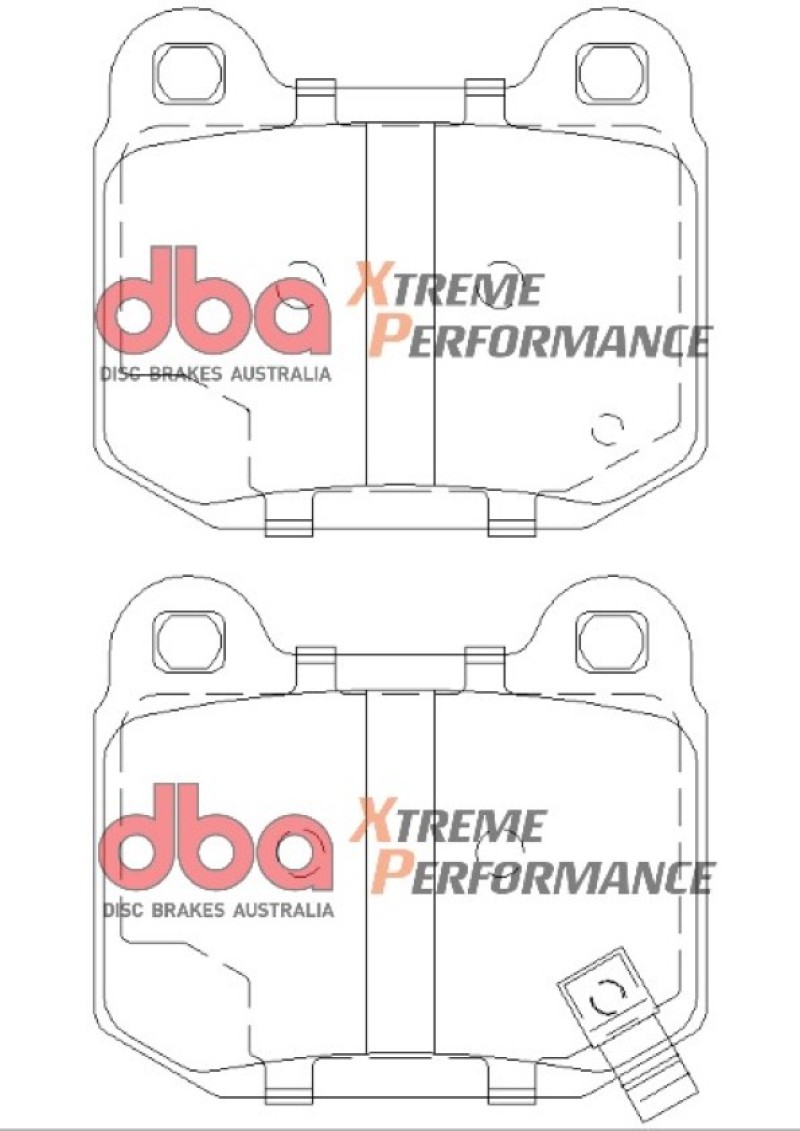 Subaru WRX STI Brake Pads - Rear - DBA - XP650 - `04-`09