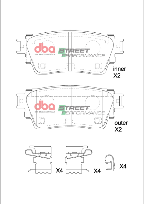 Nissan Altima Brake Pads - Rear - DBA - Street Performance - `19-`24