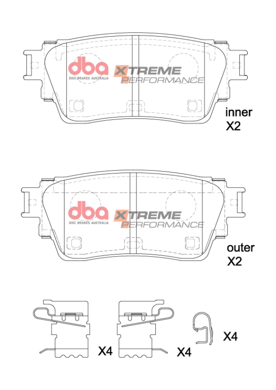 Nissan Altima Brake Pads - Rear - DBA - XP Performance - `19-`24