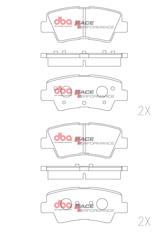 Hyundai Kona N-Line Brake Pads - Rear - DBA - Race Performance - `21-`23