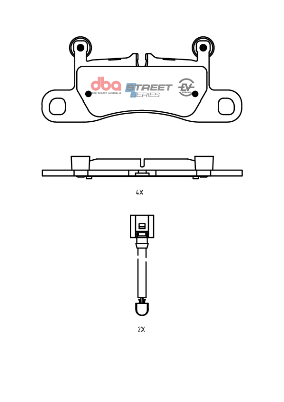 Porsche Cayenne Brake Pads - Rear - DBA - Street Series - 2011