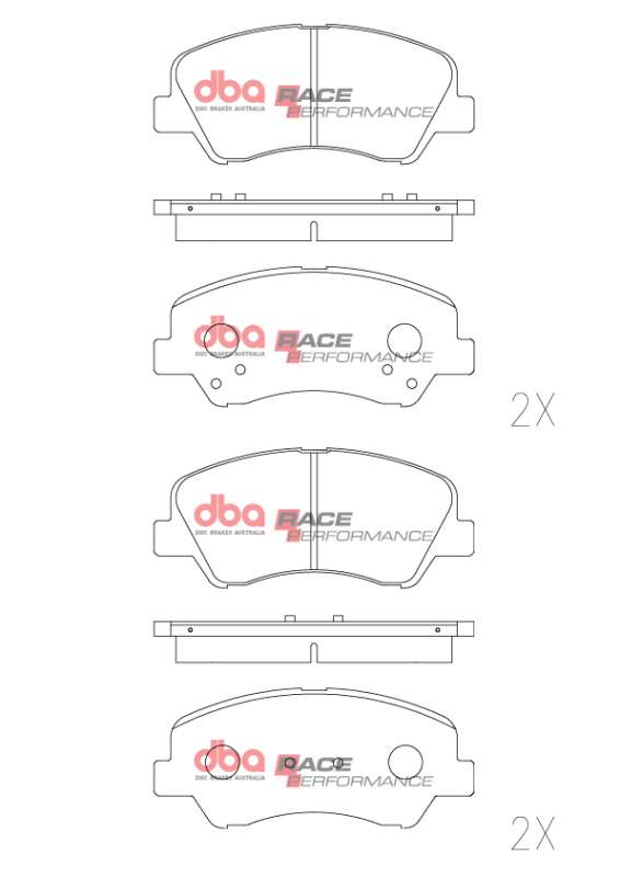 Hyundai Accent Brake Pads - Front - DBA - RP Performance - `11-`16
