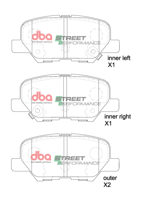 Mazda 3 Brake Pads - Rear - DBA - Street Performance - `14-`17