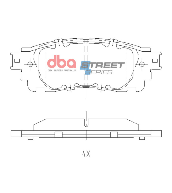 Toyota C-HR Brake Pads - Rear - DBA - Street Series - `18-`27
