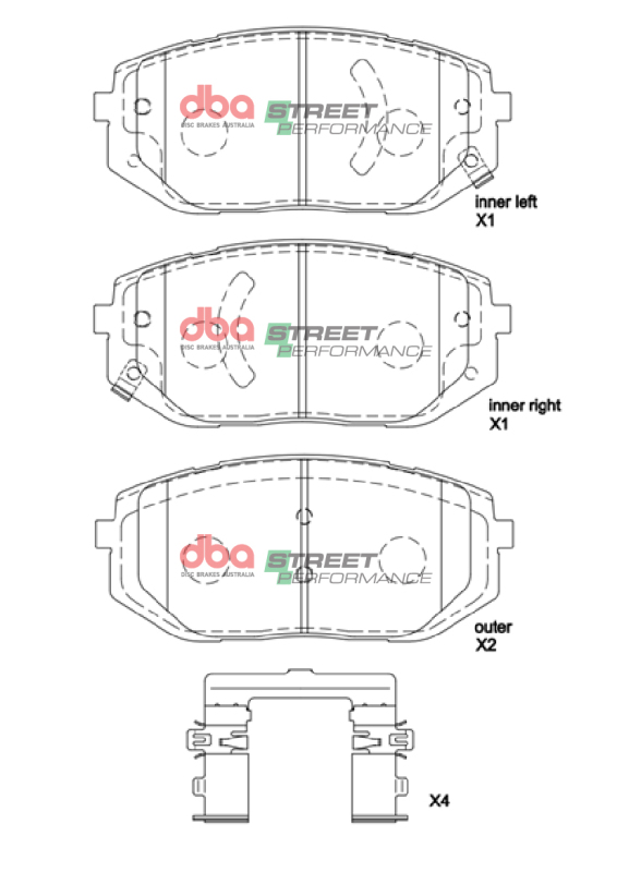 Hyundai Ioniq 5 Brake Pads - Front - DBA - Street Performance - `22-`23