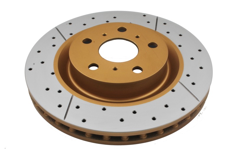 Pontiac G8 Brake Rotor (1) - Front - DBA - Street Series XGold, Cross-Drilled/Slotted, Uni-Directional - Gold - 2009