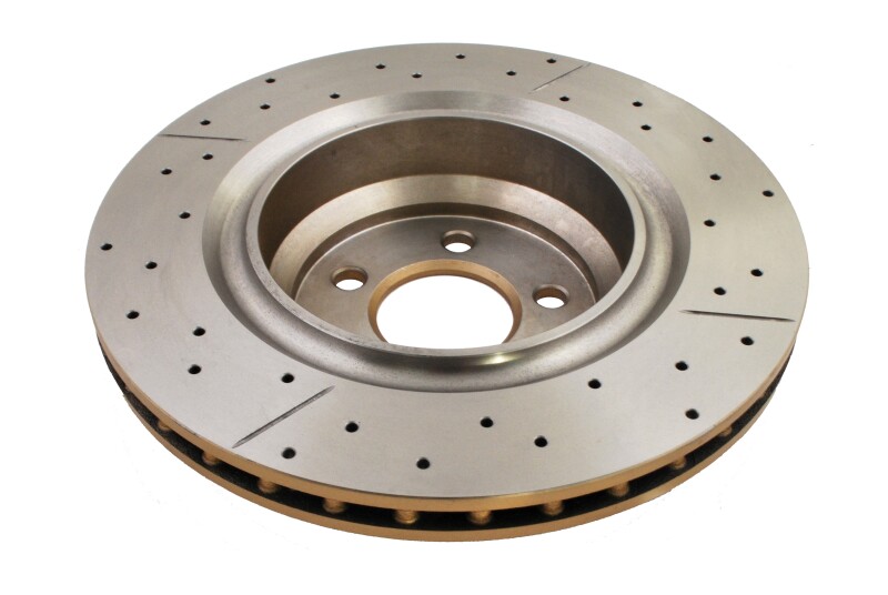 Dodge Challenger SRT-8 Brake Rotor (1) - Rear - DBA - Street Series XGold, Drilled & Slotted - Gold - `08-`15