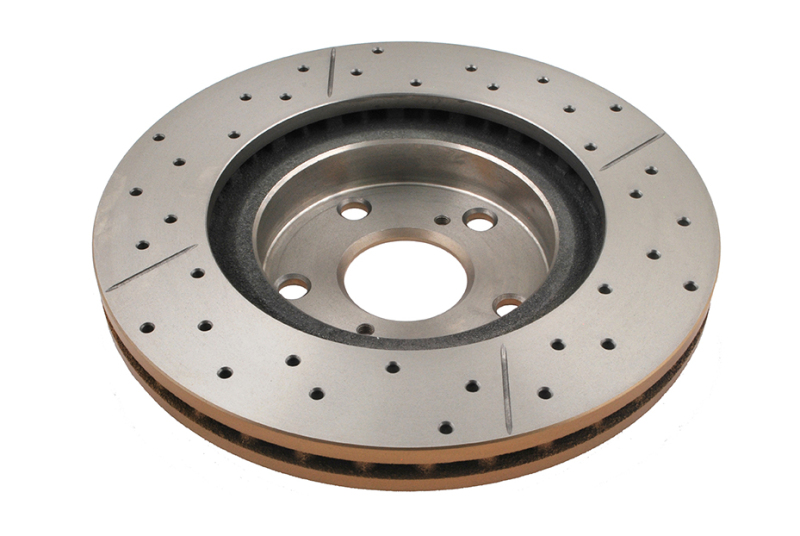 Lexus ES300h Brake Rotor (1) - Front - DBA - X Gold Drilled & Slotted - Gold - `13-`19