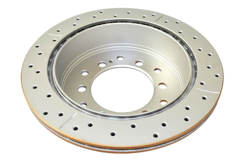 Lexus GX460 Brake Rotor (1) - Rear - DBA - XGold Drilled & Slotted - Gold - `10-`23
