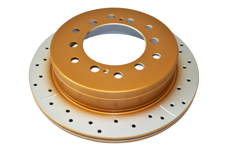 Lexus GX460 Brake Rotor (1) - Rear - DBA - XGold Drilled & Slotted - Gold - `10-`23