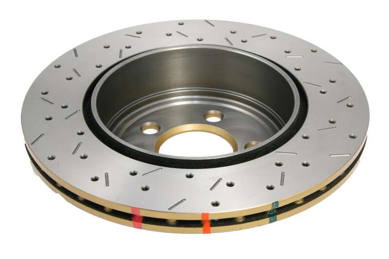 Dodge Challenger Brake Rotor (1) - Rear - DBA - 4000 Series XS Cross Drilled/Slotted - Gold - `08-`09