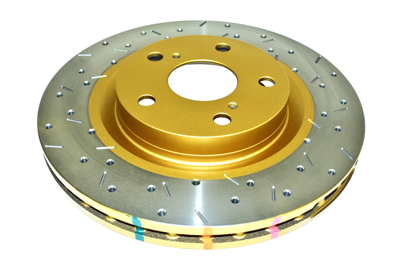 Lexus ES300h Brake Rotor (1) - Front - DBA - XS 4000 Series Drilled/Slotted - Gold - `13-`19