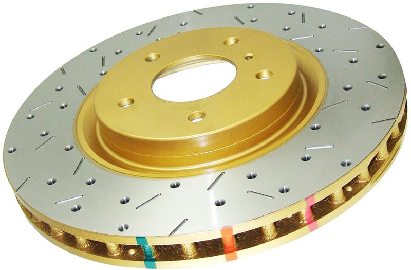 Toyota 4Runner Brake Rotor (1) - Rear - DBA - 4000 Series XS Cross Drilled/Slotted - Gold - `10-`27