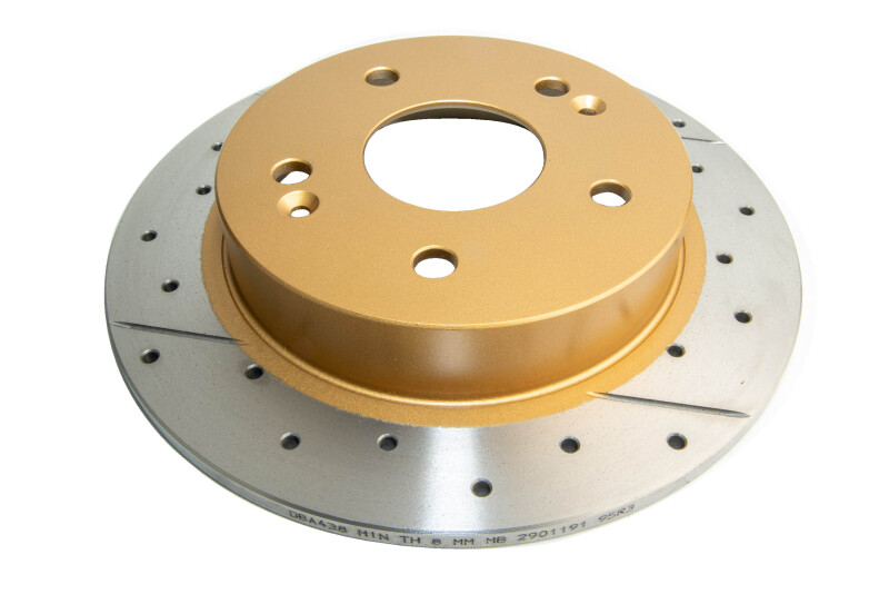 Acura CSX Brake Rotor (1) - Rear - DBA - Street Series Drilled & Slotted - Gold - `06-`15