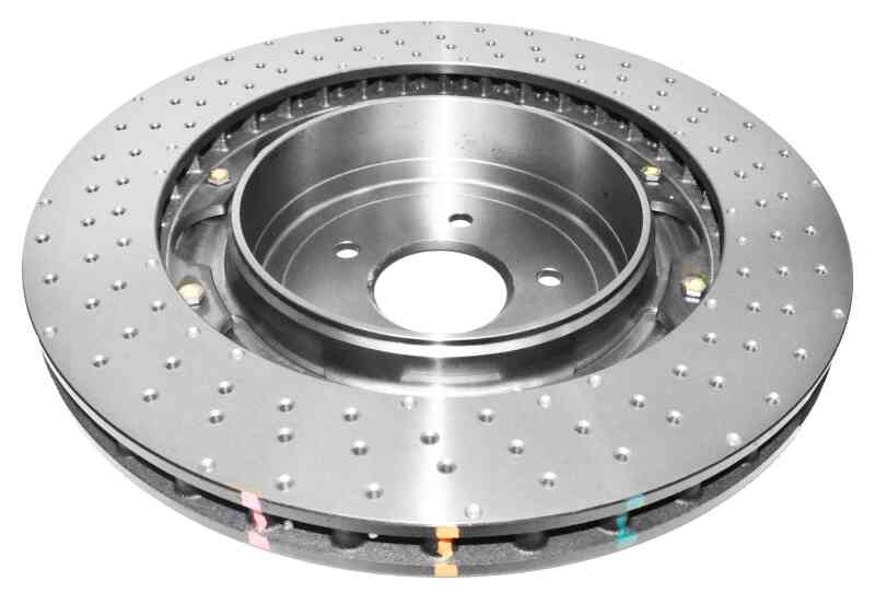 Nissan GT-R Brake Rotor (1) - Front Left - DBA - 5000 Series 2-Piece Drilled Rotor - Black - `15-`21