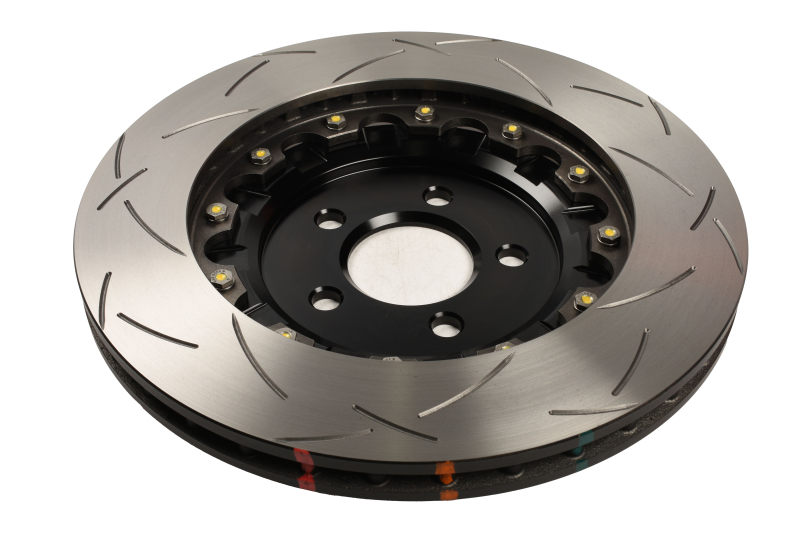 Ford Mustang Brake Rotor (1) - Rear - DBA - 5000 Series T3 Slotted - Black Hat - `24-`26
