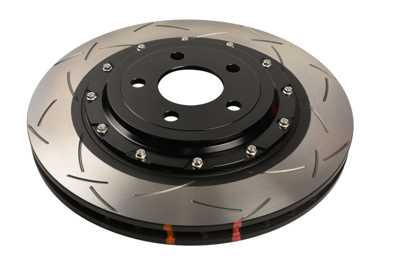 Ford Mustang Brake Rotor (1) - Rear - DBA - 5000 Series T3 Slotted - Black Hat - `24-`26