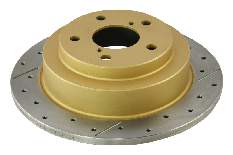 Subaru Impreza Brake Rotors - Rear - DBA - XGold Drilled & Slotted - `98-`07 Subaru Impreza Brake Rotors - Rear - DBA - XGold Drilled & Slotted - `98-`07