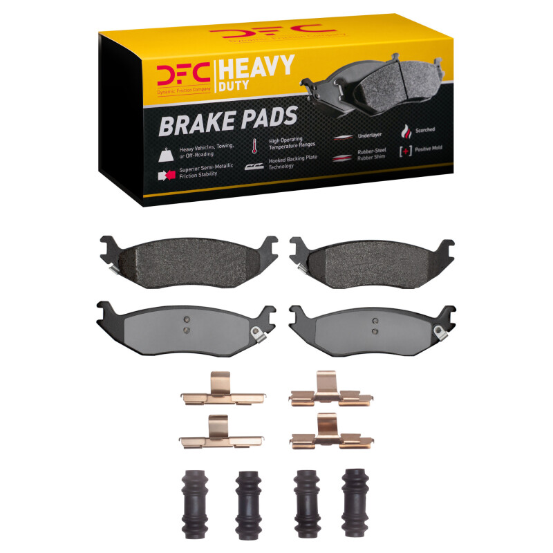 Chrysler Aspen Brake Pads - Rear - DFC - Heavy Duty Pads + Hardware Kit - `02-`24