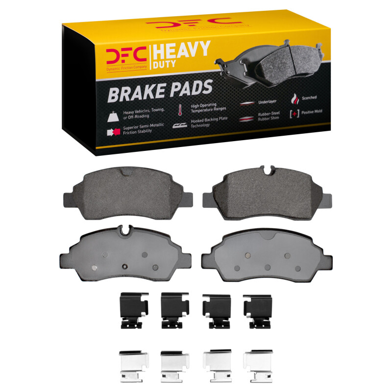 Ford Transit-350/SRW Brake Pads - Rear - DFC - Heavy Duty + HW Kit - `15-`19