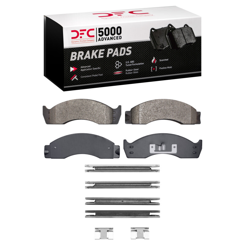 Ford E-Super Duty Brake Pads - Front + Rear - DFC - 5000 Advanced Semi Metallic - `88-`07