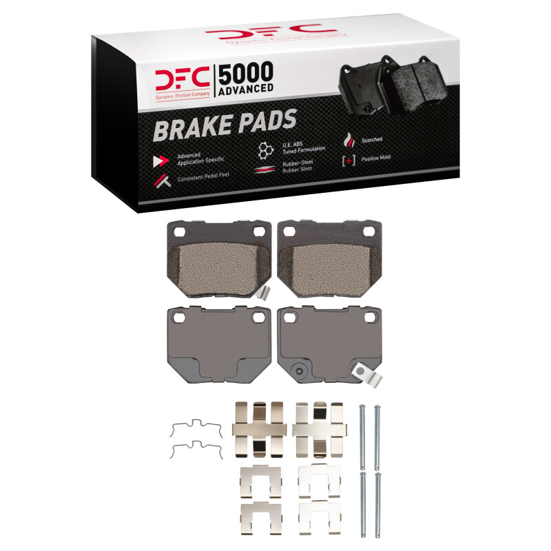 Subaru Impreza Brake Pads - Rear - DFC - 5000 Advanced Semi Metallic - `06-`07