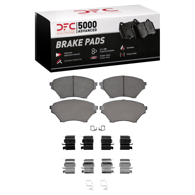 Mazda Miata Brake Pads - Front - DFC - 5000 Advanced Ceramic + Hardware Kit - `01-`05