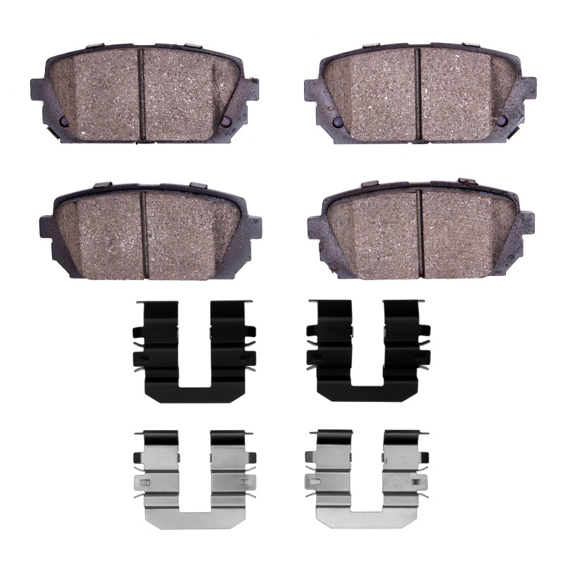 Kia Rondo Brake Pads - Rear - DFC - 5000 Advanced Ceramic + Hardware Kit - `07-`12