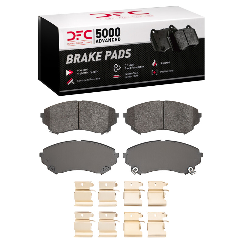 Cadillac CTS Brake Pads - Front - DFC - 5000 Advanced Low Metallic + Hardware Kit - `08-`14