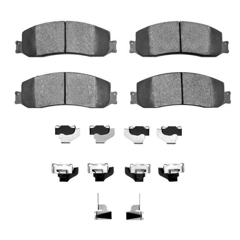 Ford F-350 Super Duty Brake Pads - Front - DFC - 5000 Advanced Semi-Metallic + Hardware Kit - `10-`12
