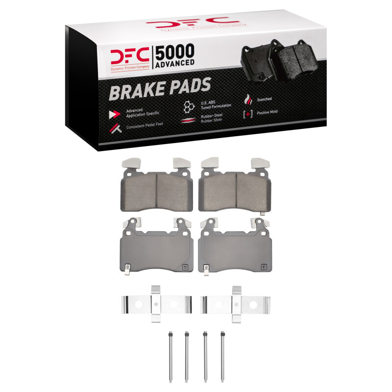 Chevrolet SS Brake Pads - Front - DFC - 5000 Advanced Low Metallic + Hardware Kit - `12-`17