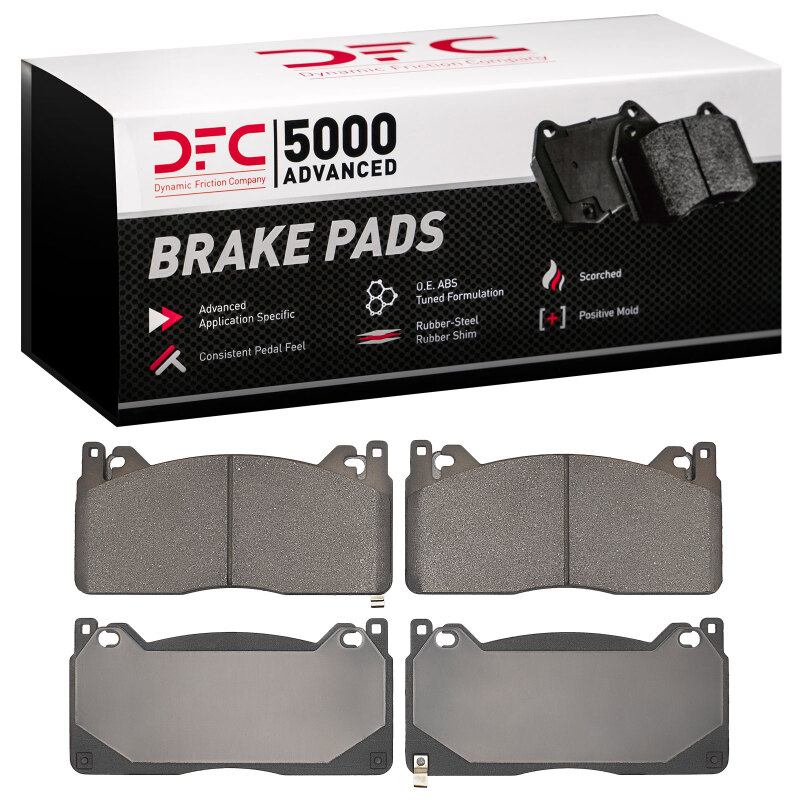 Ford Mustang Brake Pads - Front - DFC - 5000 Advanced Low Metallic - `16-`20 Ford Mustang Brake Pads - Front - DFC - 5000 Advanced Low Metallic - `16-`20