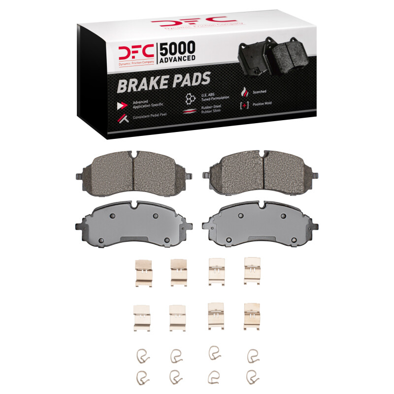 Ford E-Transit Brake Pads - Front - DFC - 5000 Advanced Semi Metallic - `21-`25 Ford E-Transit Brake Pads - Front - DFC - 5000 Advanced Semi Metallic - `21-`25