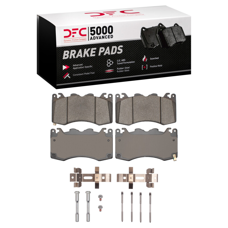 Ford Mustang Brake Pads - Front - DFC - 5000 Advanced Low Metallic - `24-`25 Ford Mustang Brake Pads - Front - DFC - 5000 Advanced Low Metallic - `24-`25
