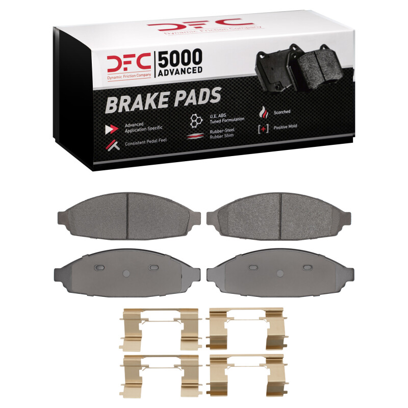 Ford Crown Victoria Brake Pads - Front - DFC - 5000 Advanced Semi Metal - `03-`11