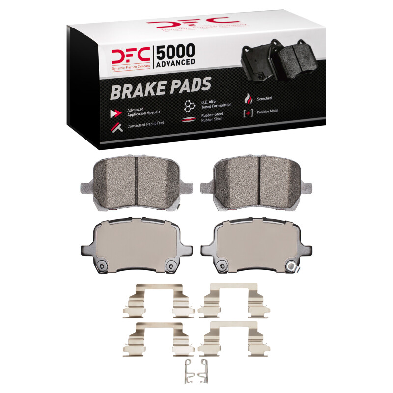 Chevrolet Malibu Brake Pads - Front - DFC - 5000 Advanced Ceramic + Hardware Kit - `04-`12