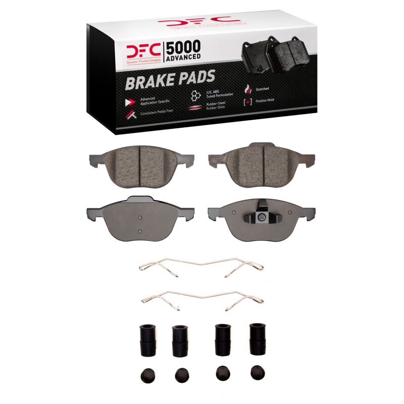 Ford Focus Brake Pads - Front - DFC - 5000 Advanced Low Metallic - `04-`18