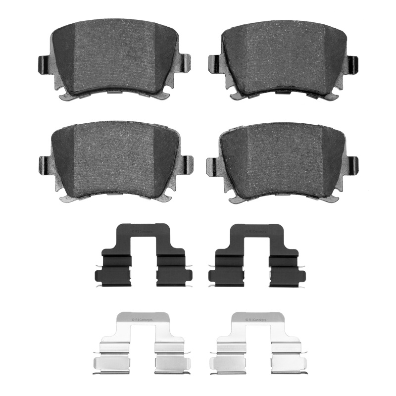 Audi TT Brake Pads (2) - Rear - DFC - 5000 Advanced Low Metallic + Hardware Kit - `05-`11