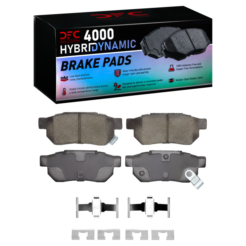 Acura Integra Brake Pads - Rear - DFC - 4000 HybriDynamic - `88-`01