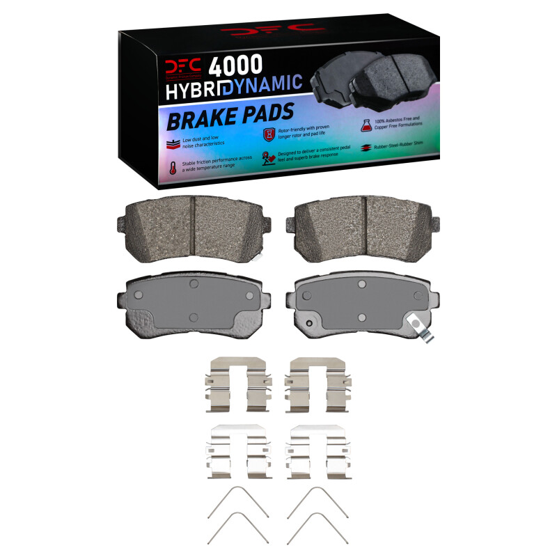 Hyundai Sonata Brake Pads - Rear - DFC - 4000 HybriDynamic - `16-`20