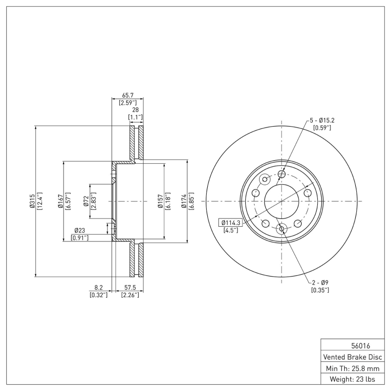 Ford Crown Victoria Brake Rotor (1) - Front - DFC - Plain - `98-`02
