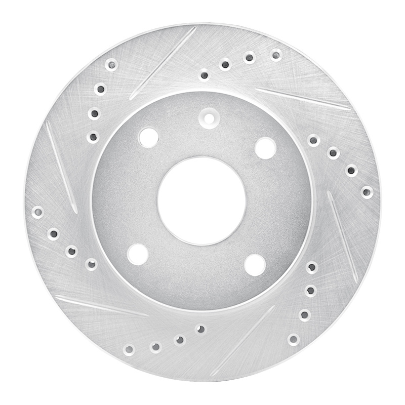 Chevrolet Optra Brake Rotor (1) - Front Left - DFC - Drilled & Slotted - Silver - `04-`10
