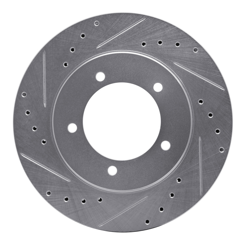 Chevrolet Tracker Brake Rotor (1) - Front Left - DFC - Drilled & Slotted - Silver - `99-`08