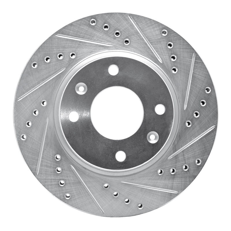 Hyundai Sonata Brake Rotor (1) - Front Right - DFC - Drilled and Slotted - Silver - `02-`06