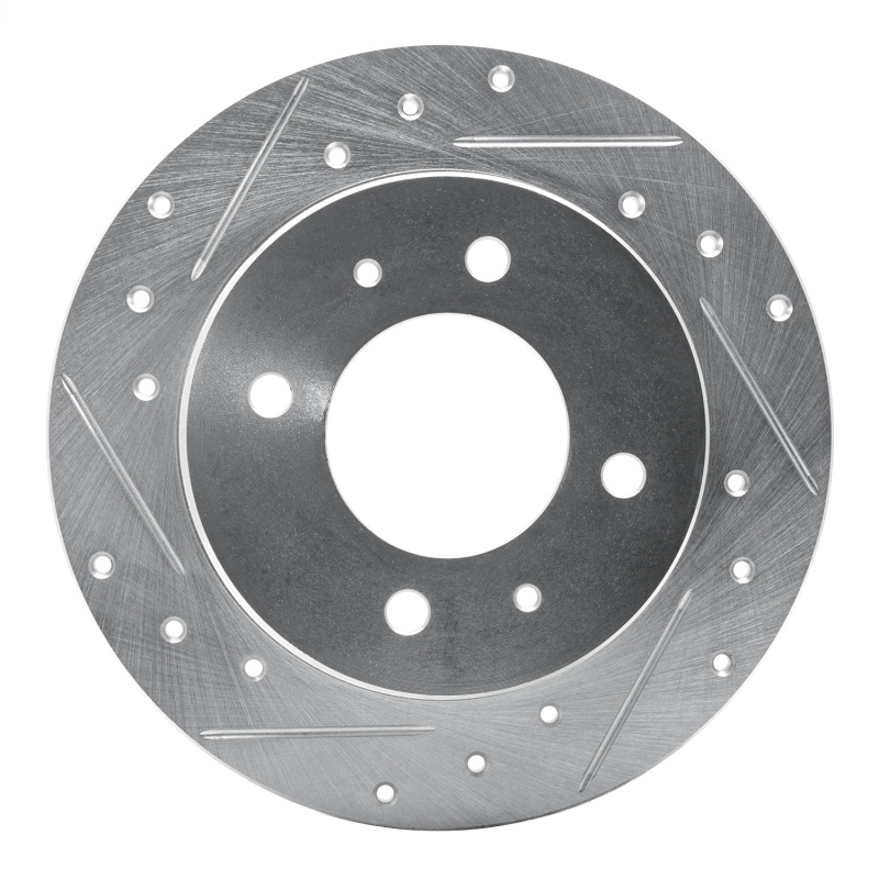 Hyundai Elantra Brake Rotor (1) - Rear Left - DFC - Drilled & Slotted - Silver - `97-`06