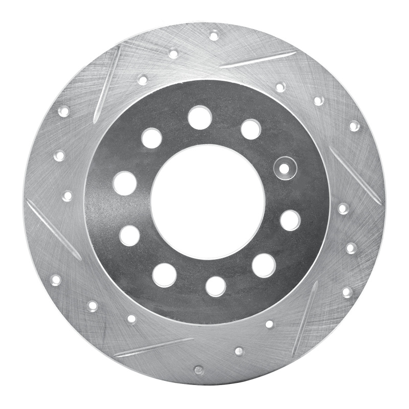 Hyundai Tiburon Brake Rotor (1) - Rear Left - DFC - Drilled & Slotted - Silver - `03-`08