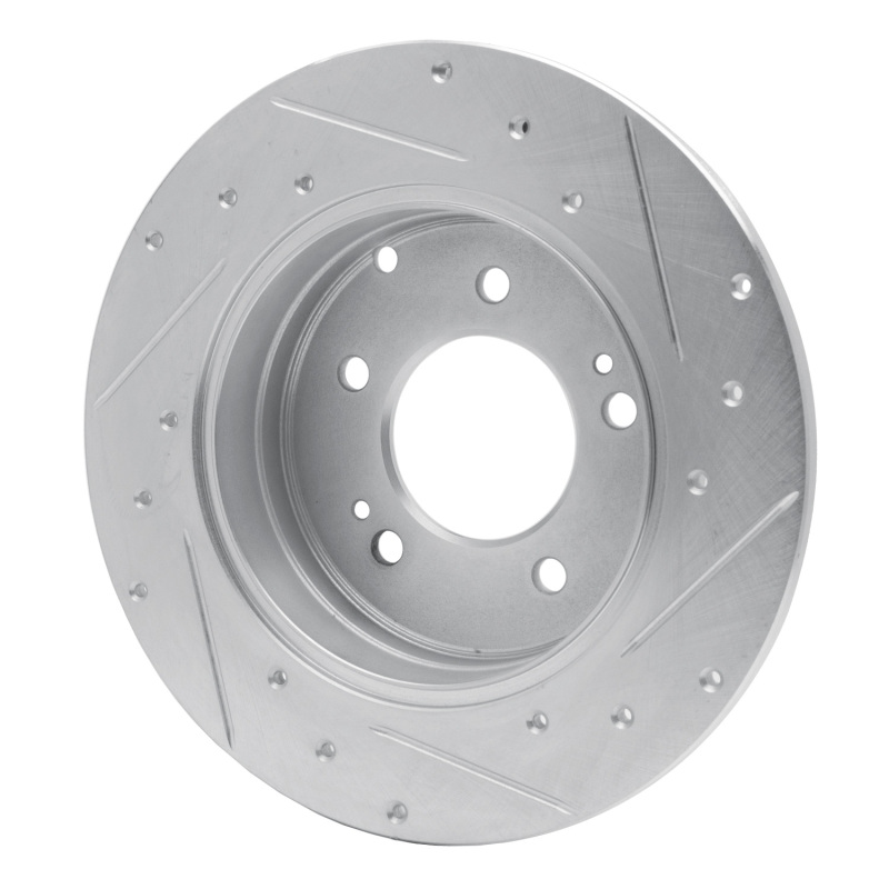Hyundai Sonata Brake Rotor (1) - Rear Left - DFC - Drilled & Slotted - Silver - `05-`20